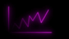 Neon business graph chart icon animation background. Neon business growth concept animated. growth concept royal blue neon line moving. - Powered by Shutterstock - Get 15% off with code: PIKWIZARD15