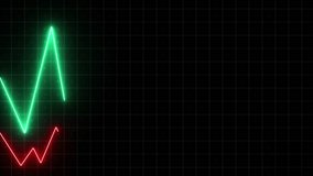 Financial Data Visualization with Red and Green Line Charts 4k - Powered by Shutterstock - Get 15% off with code: PIKWIZARD15