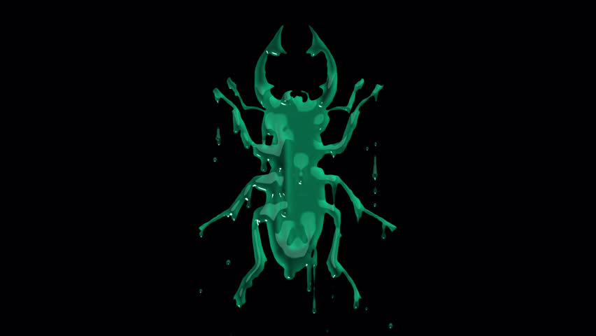 Image of a bug in a mystical liquid