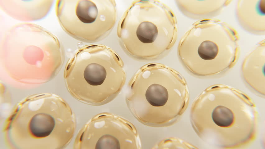 Laser beams penetrate skin cells in a 3D animation, symbolizing treatment, regeneration, and radiant beauty. Perfect for medical, cosmetic, and skincare content.