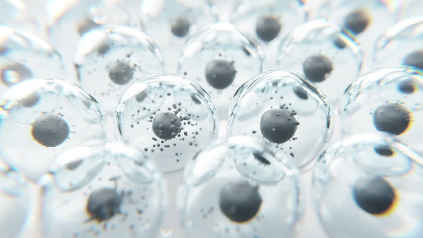 Laser beams penetrate skin cells in a 3D animation, symbolizing treatment, regeneration, and radiant beauty. Perfect for medical, cosmetic, and skincare content.