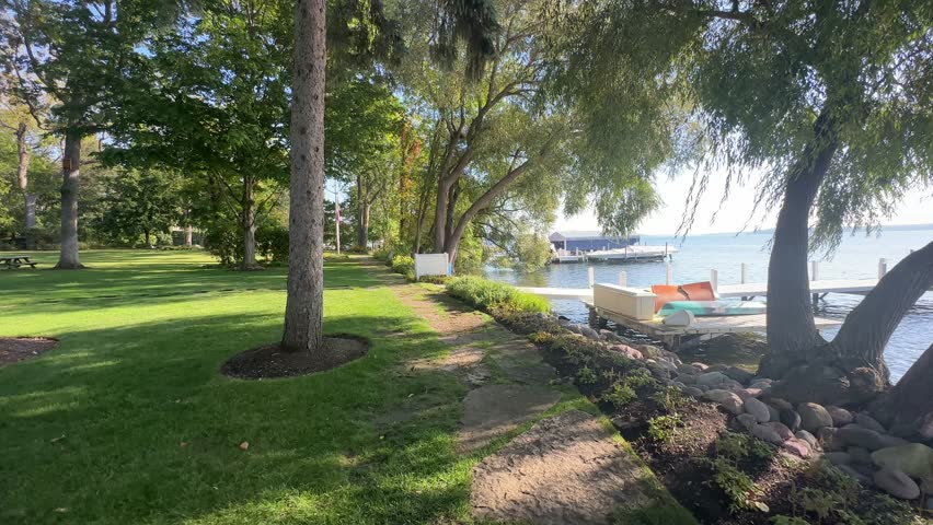 Scenic Landscape Around Lake Geneva In Wisconsin - POV
