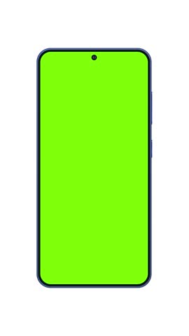 Animated smartphone mockup with vertical green chroma screen, front view. Perfect for app, UI, and web design showcases, product demos, digital marketing, and motion design projects