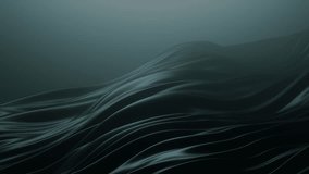 Elegant, flowing black waves rendered in a minimalist 3D style. The soft surface and volumetric lighting create a mysterious, futuristic landscape. Ideal for tech, design, or abstract visuals. - Powered by Shutterstock - Get 15% off with code: PIKWIZARD15
