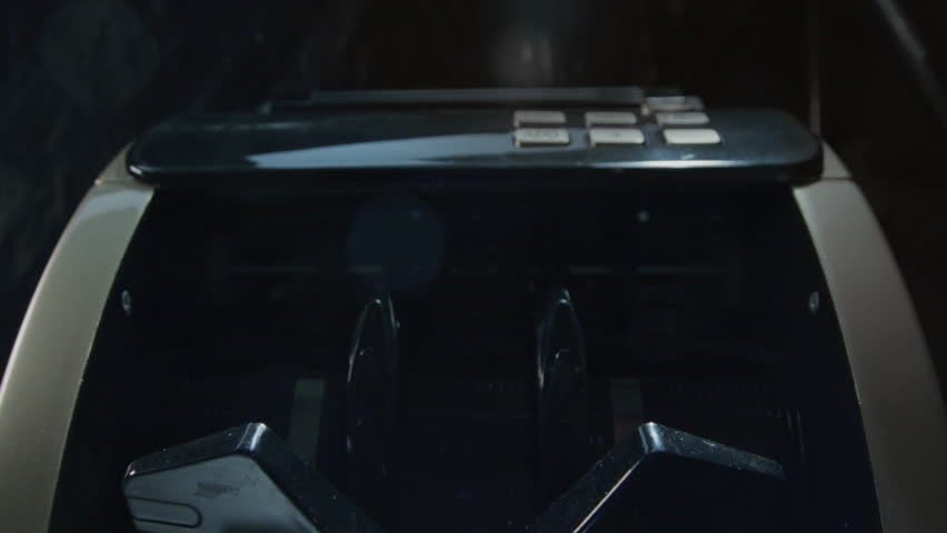 5000 Russian rubles in electronic money counting machine, accounting. RUB Mortgage