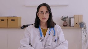 POV of female healthcare worker listening patient on laptop video call - Powered by Shutterstock - Get 15% off with code: PIKWIZARD15