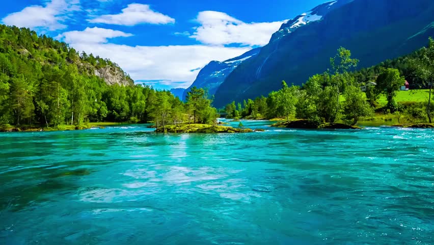 A breathtaking view of a peaceful lake surrounded by green forests and mountains. Perfect for nature lovers, travel, environmental content, and landscape photography inspiration.