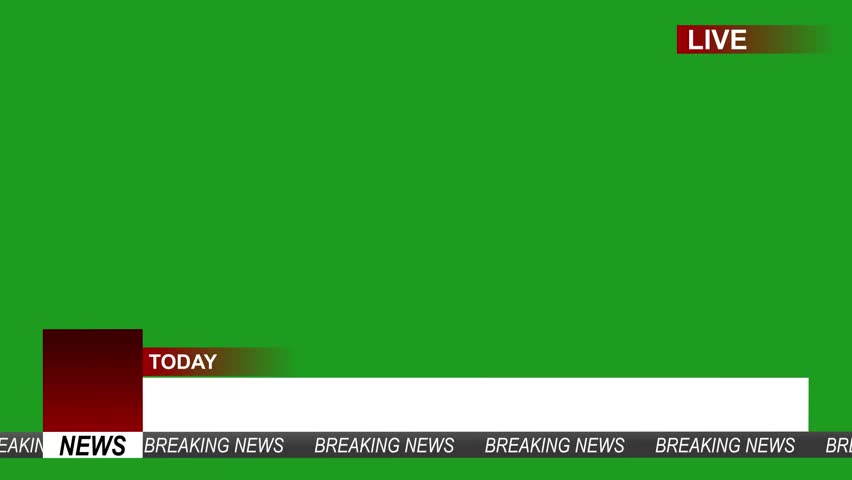 News Ticker Lower Third Live Green Screen Background