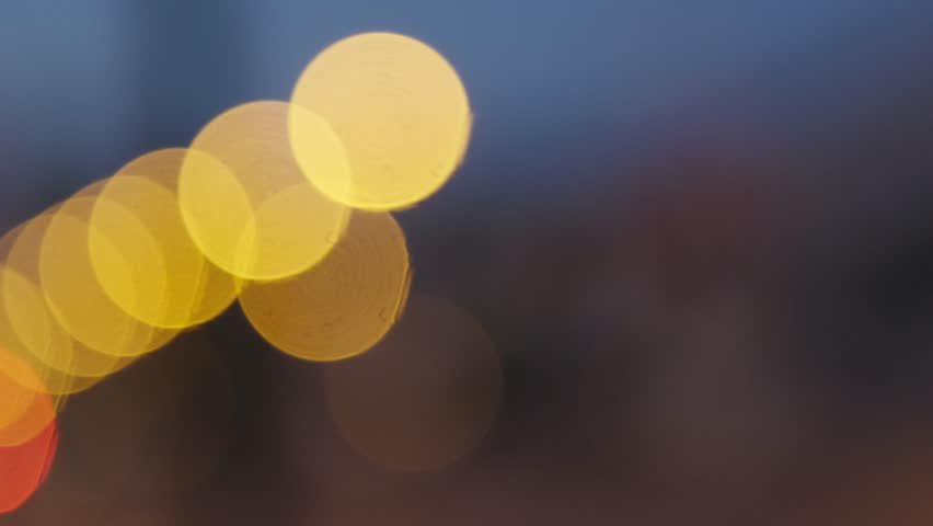Blurred out lights in the evening.