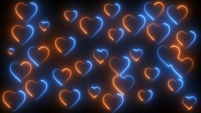 on playback starting 3D neon corridor heart icons spawning and drifting upward, - Powered by Shutterstock - Get 15% off with code: PIKWIZARD15