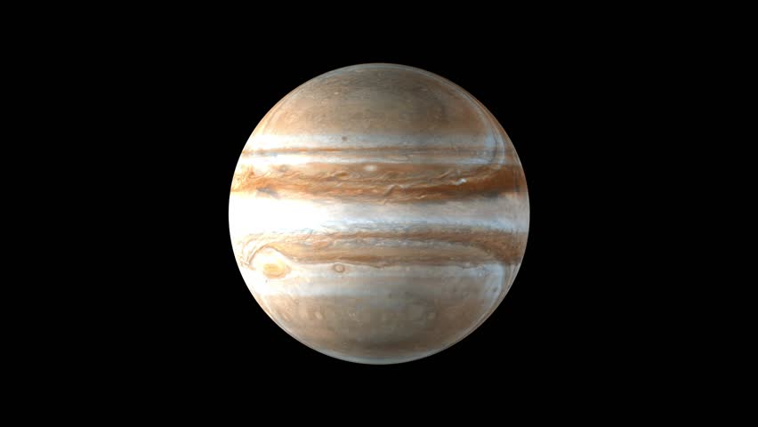 Jupiter and four biggest moons.Jupiter and moons in space landscape.