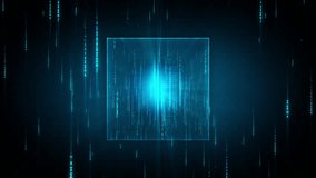 Animated neon background with rotating 3D cube, falling math  physics symbols and AI code  seamless LOOP - Powered by Shutterstock - Get 15% off with code: PIKWIZARD15