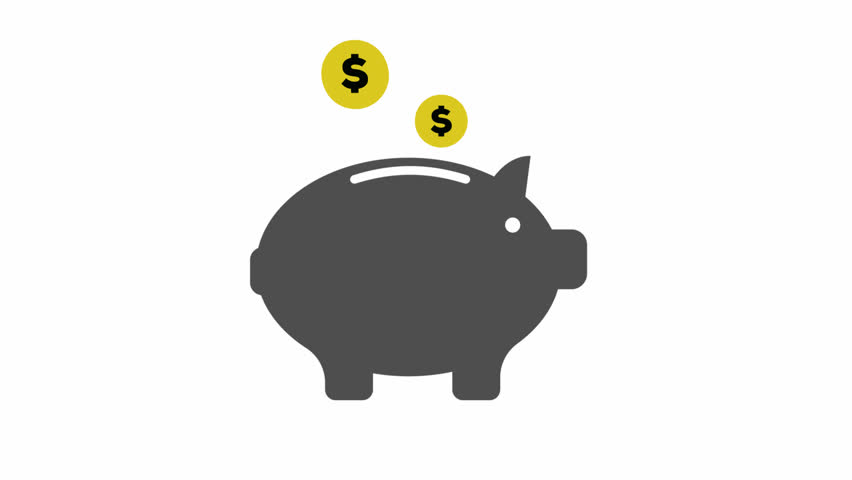 Piggybank icon animation isolated design