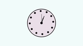 Animated clock face ticking time lapse punctuality deadline concept 4k motion graphics. Minimalist clock animation time lapse elegant hands time management 4k loop. - Powered by Shutterstock - Get 15% off with code: PIKWIZARD15