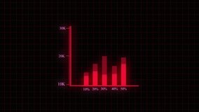 Animated business bar chart red graph data visualization progress statistics 4k loop. Red bar graph animation business finance technology growth success 4k seamless loop. - Powered by Shutterstock - Get 15% off with code: PIKWIZARD15