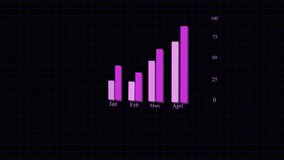 Animated business growth chart purple bar graph data visualization 4k motion. Purple bar graph animation business growth chart upward trend 4k seamless loop. - Powered by Shutterstock - Get 15% off with code: PIKWIZARD15