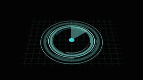 Animated futuristic hud scanner interface teal cyan glowing lines 4k motion graphics. Hud interface animation futuristic teal cyan rotating scanner digital. - Powered by Shutterstock - Get 15% off with code: PIKWIZARD15