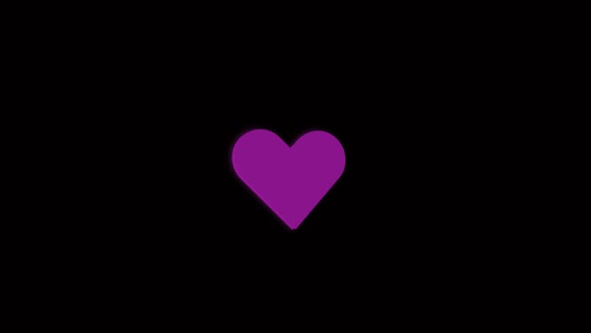 Purple broken heart animation loop motion graphics heartbreak love abstract background seamless design. Animated heartbreak purple broken heart loop abstract love emotion.