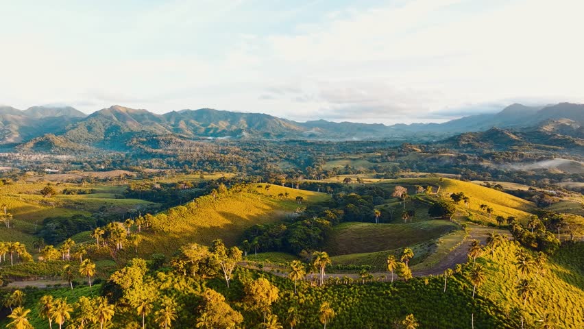 A magnificent mountain landscape in the Dominican Republic