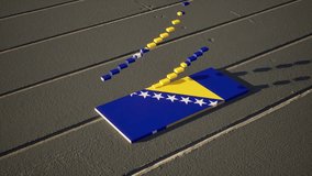Bosnia and Herzegovina Flag - Slow Motion Animation - Powered by Shutterstock - Get 15% off with code: PIKWIZARD15