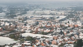 town buggenhout belgium snow covered homes farming fields parks within winter landscape scenic urban area to long aerial view snow-covered - Powered by Shutterstock - Get 15% off with code: PIKWIZARD15