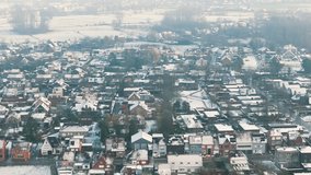snow covered town buggenhout belgium fields colorful homes green trees landscape long side aerial view snow-covered in - Powered by Shutterstock - Get 15% off with code: PIKWIZARD15