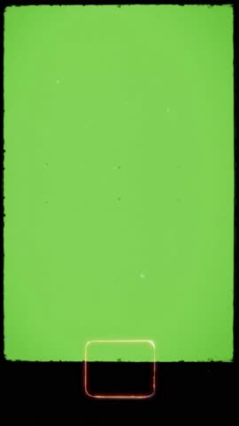 Super 8mm film leader with green screen