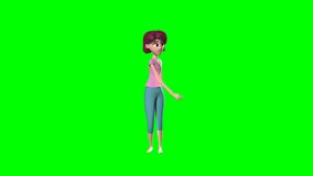 3D green screen character Michelle performing sideways handshake, perfect for business greeting, teamwork, and professional presentation projects. - Powered by Shutterstock - Get 15% off with code: PIKWIZARD15