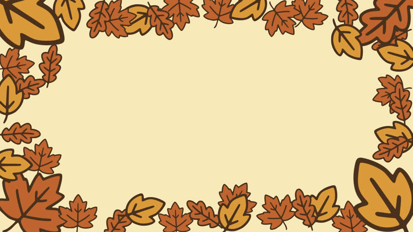 Thanksgiving Seamless with warm-toned autumn leaves border. Ideal for Thanksgiving Season, holiday cards, invitations, and social media posts.