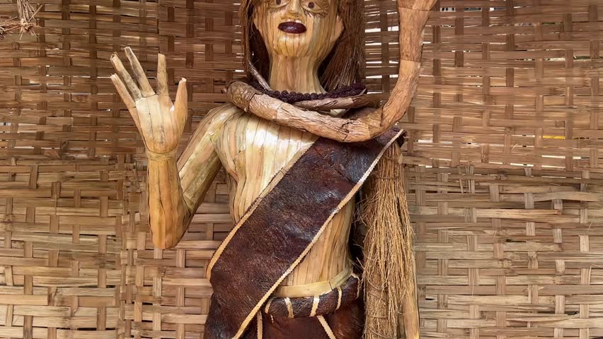 Lord Shiva made of jute by handicraft artist in Shantiniketan, West Bengal