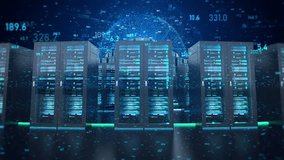 Modern data technology center server, internet of things, data flow, internet traffic digitization animated visualization concept. - Powered by Shutterstock - Get 15% off with code: PIKWIZARD15
