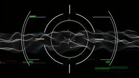 Animation of geometric shapes and waveforms on black background, digital interface. Abstract, futuristic, motion, technology, design, pattern - Powered by Shutterstock - Get 15% off with code: PIKWIZARD15