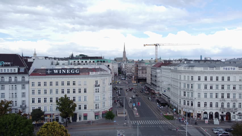 Vienna , Austria - 08 03 2025: Aerial view of Austria