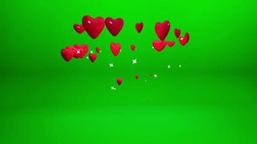 A dynamic VFX overlay of red hearts bursting and floating away. - Powered by Shutterstock - Get 15% off with code: PIKWIZARD15