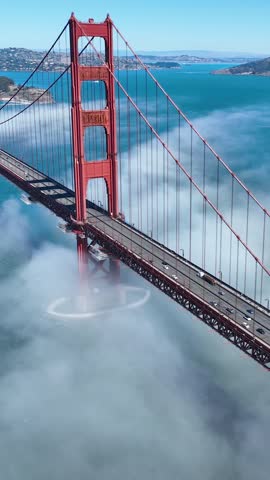 San Francisco Skyline In California United States. Traffic Bridge. Golden Gate Bridge Landscape. Freeway Road. San Francisco Skyline In California United States. Landmark Viaduct. Highway Cars.
