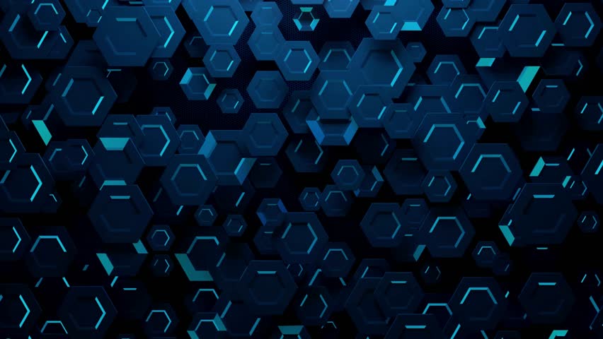 Hexagon Transition Set. Monochrome Set of Transitions for projects. Slideshow, Broadcast animation Concept. animated background of the black hexagons