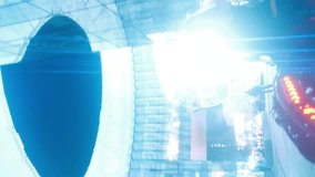 Futuristic background A view neon sci-fi city
Portrait of Beautiful caucasian woman blond model in black futuristic costume. Concept of future Matrix.With Futuristic Objects. VR club future, cinematic - Powered by Shutterstock - Get 15% off with code: PIKWIZARD15