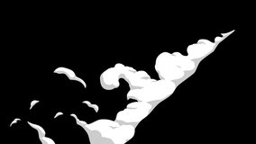 4k video collection of cartoon 2D animation fx of steam, smoke, dust from the movement of car wheels or feet on alpha channel transparent background - Powered by Shutterstock - Get 15% off with code: PIKWIZARD15