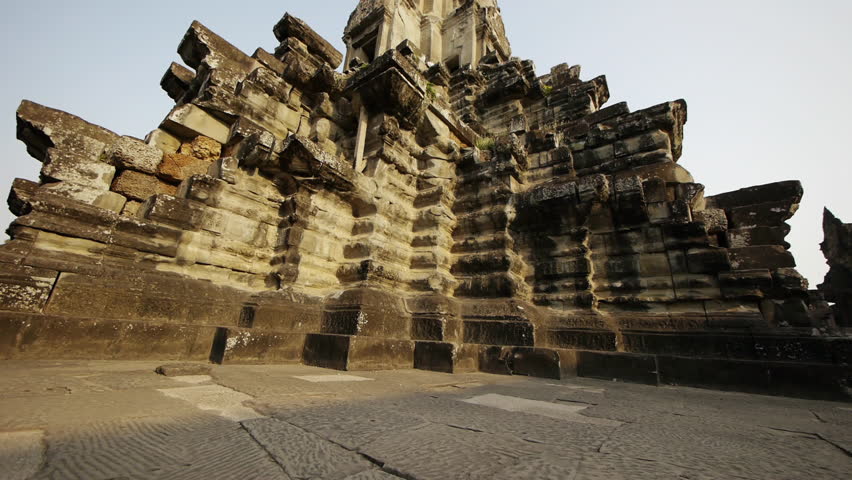 Angkor Wat tower wide angle tilt