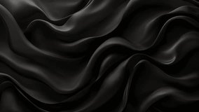 Abstract tenderness dark black silk background luxury wave cloth satin pastel color fabric. liquid wave aqua splash, wavy fluid texture. Fluttering material. 3D ads animation motion design wallpaper - Powered by Shutterstock - Get 15% off with code: PIKWIZARD15