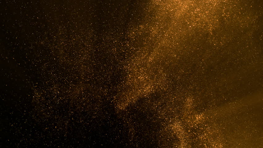 Super Slow Motion Shot of Glittering Golden Background at 1000fps.