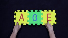 demographics and lifespan word age on colorful puzzle pieces - Powered by Shutterstock - Get 15% off with code: PIKWIZARD15