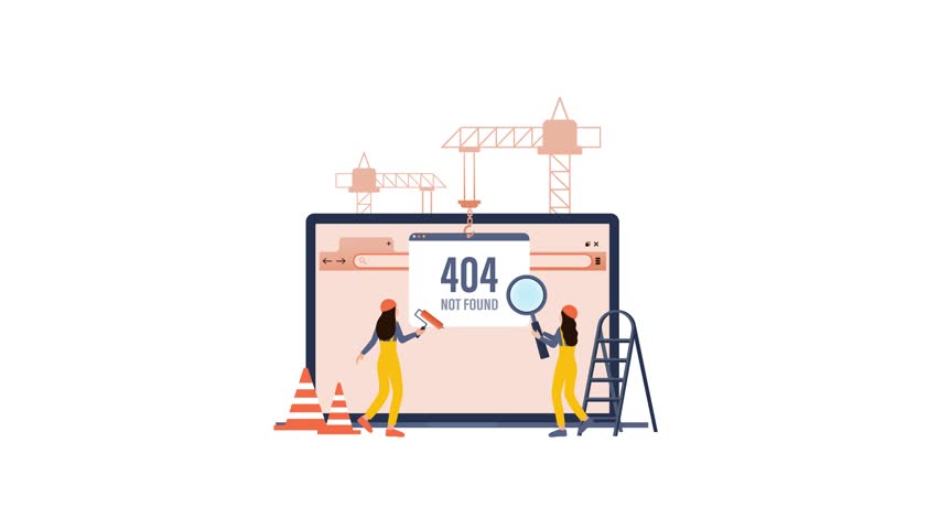 Website maintenance with 404 error and workers building