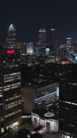 Vertical Video of Atlanta, Georgia, USA, Vertical Aerial View Shot
