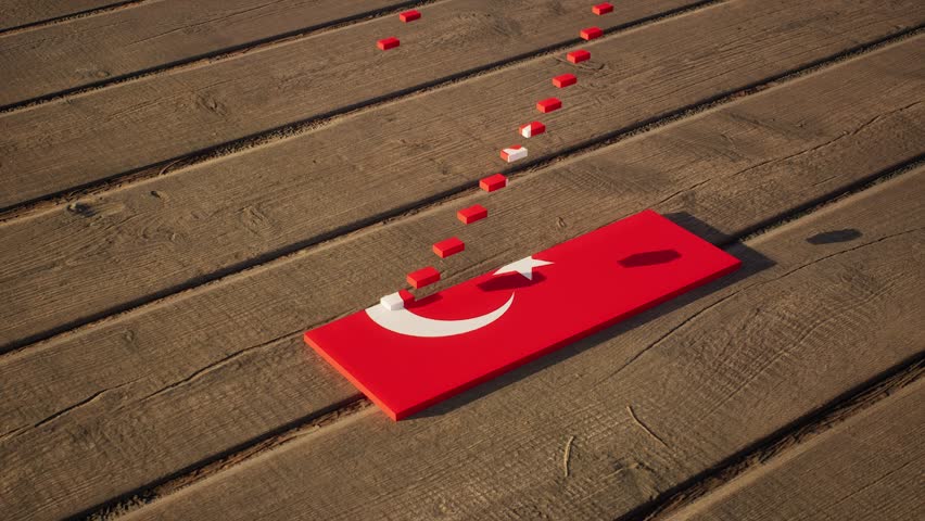 Turkey Flag - Slow Motion