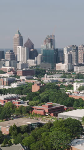 Vertical Video of Atlanta, Georgia, USA, Vertical Aerial View Shot
