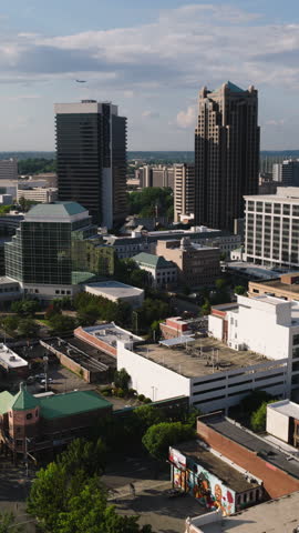 Vertical Video of Birmingham, Alabama, USA, Vertical Aerial View Shot
