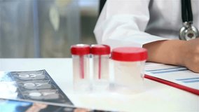 Female doctor filling up medical form on male patient at clinic healthcare and medicine, in the hospital. taken in hospital. Closeup of doctor, - Powered by Shutterstock - Get 15% off with code: PIKWIZARD15