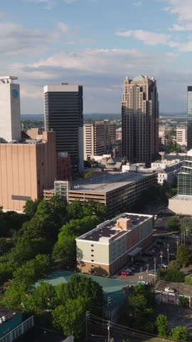 Vertical Video of Birmingham, Alabama, USA, Vertical Aerial View Shot
