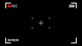 Camera REC viewfinder HUD overlay animation on alpha, yellow frame, crosshair, timer, battery indicator, 4K motion graphics	 - Powered by Shutterstock - Get 15% off with code: PIKWIZARD15